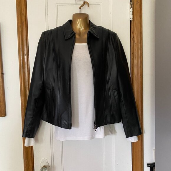Steilmann Leather Bomber Jacket | Excellent Condition | Women's Outerwear - Picture 2 of 15